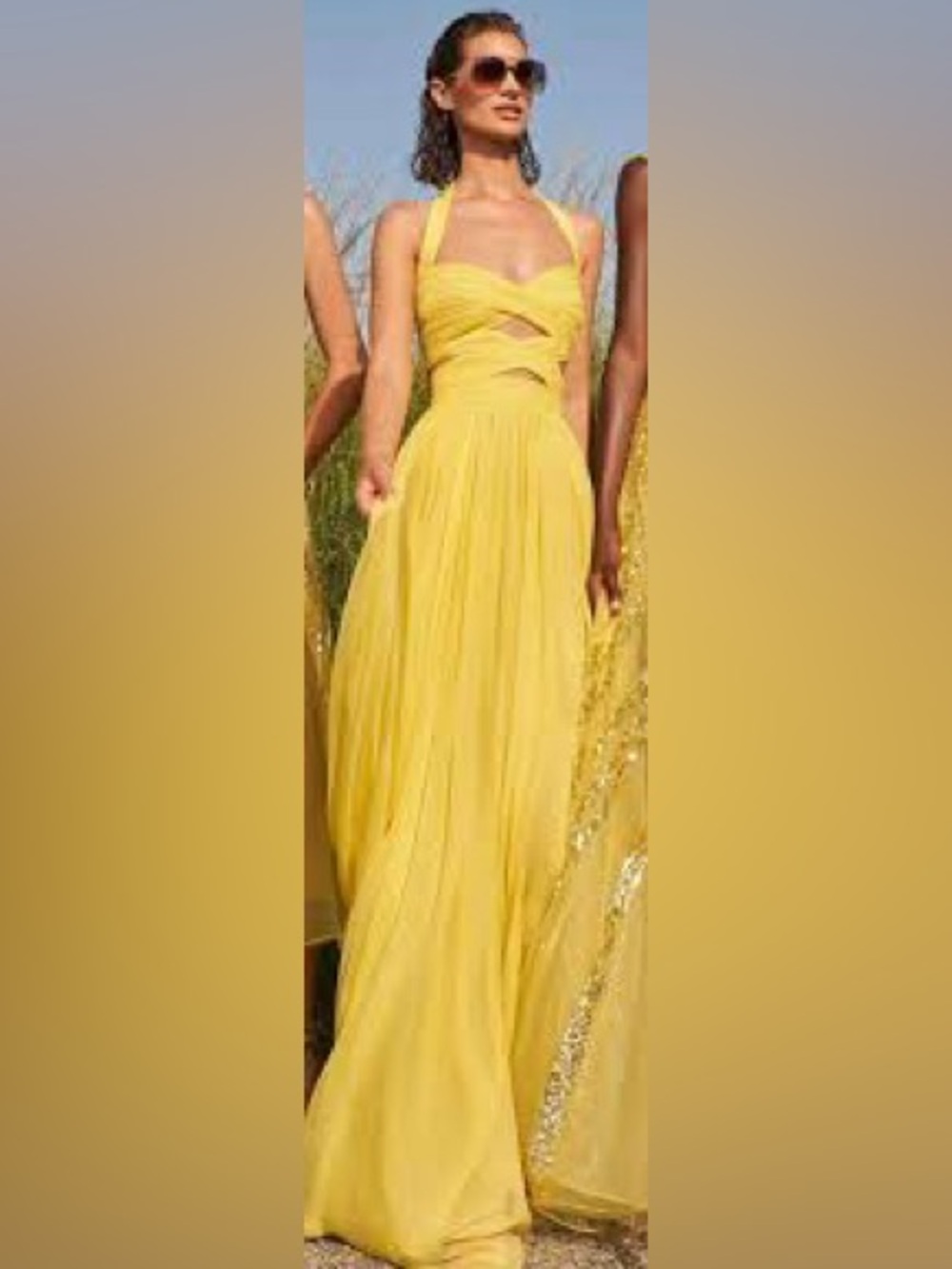 Zuhair Murad Draped Cut-out Silk Gown